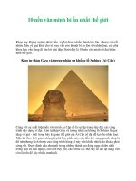 10 nền văn minh bí ẩn nhất thế giới