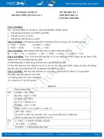 Đề thi HK1 môn Hóa học 11 năm 2019-2020 Trường THPT Quỳnh Lưu 2