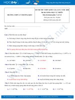 Đề thi thử THPT QG năm 2020 môn Vật lý có đáp án trường THPT Lý Thường Kiệt