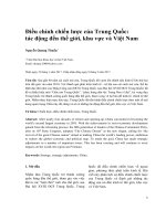 Điều chỉnh chiến lược của Trung Quốc: tác động đến thế giới, khu vực và Việt Nam