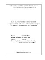 Một số biện pháp nâng cao chất lượng hoạt động làm quen văn học cho trẻ mẫu giáo 4 5 tuổi” 