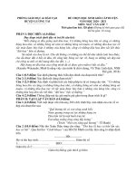 Đề thi học sinh giỏi môn Ngữ văn lớp 7 cấp huyện năm 2020-2021 có đáp án - Phòng GD&ĐT Lương Tài