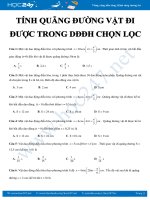 Chuyên đề Tính quãng đường vật đi được trong DĐĐH chọn lọc hay nhất môn Vật lý 12