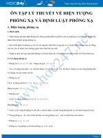 Chuyên đề ôn tập lý thuyết về hiện tượng phóng xạ và định luật phóng xạ năm 2020