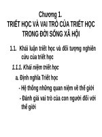 Bài giảng Triết học - Chương 1