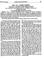 Yếu tố thiên nhiên trong ngôn ngữ Nhật Bản