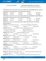 Đề thi thử THPT QG năm 2019 môn Tiếng Anh - Sở GD&ĐT Ninh Bình