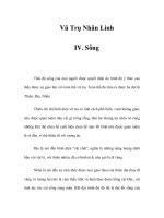 Vũ Trụ Nhân Linh - IV. Sống