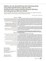 Nghiên cứu vận dụng kết hợp một số phương pháp trong đánh giá kết quả học tập học phần Đường lối cách mạng của Đảng Cộng sản Việt Nam tại Trường Đại học Kiến trúc Hà Nội