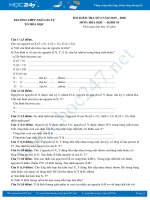 Đề kiểm tra 45 phút lần 2 môn Hóa học 10 năm 2019-2020 Trường THPT Ngô Gia Tự