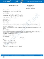 Đề thi HK1 môn Toán 9 năm 2020 có đáp án Trường THCS Dĩ An