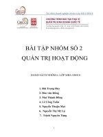 BÀI TẬP NHÓM SỐ 2 QUẢN TRỊ HOẠT ĐỘNG
