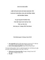 Một số giải pháp giúp học sinh học tốt giải bài toán bằng cách lập phương trình – hệ phương trình”  