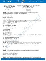 Đề thi thử THPT QG môn GDCD năm 2020 Trường THPT Chuyên Nguyễn Trãi lần 1