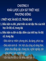 KHÁI LƯỢC LỊCH SỬ TRIẾT HỌC PHƯƠNG ĐÔNG