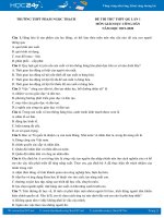 Đề thi thử THPT QG môn GDCD có đáp án Trường THPT Phạm Ngọc Thạch Lần 1