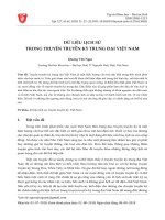 Dữ liệu lịch sử trong truyện truyền kỳ trung đại Việt Nam