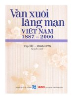Khám phá Văn xuôi lãng mạn Việt Nam 1887-2000 (Tập III - 1946-1975: Quyển 1): Phần 1