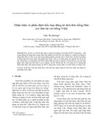 Nhận diện và phân định tiểu loại động từ tình thái tiếng Hàn (có liên hệ với tiếng Việt)