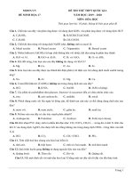 Đề minh họa 2020 số 17 moon vn