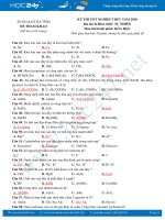 Đề thi thử tốt nghiệp THPT năm 2020 môn Hóa học có đáp án chi tiết Sở GD&ĐT Hà Tĩnh Lần 2