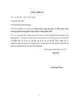Hoàn thiện công tác quản lý chất lượng trong thi công công trình thủy lợi tại Công ty cổ phần xây dựng Bắc Ninh (Luận văn thạc sĩ file word)