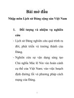 Nhập môn Lịch sử Đảng cộng sản Việt Nam