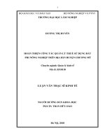 Hoàn thiện công tác quản lý thuế sử dụng đất phi nông nghiệp trên địa bàn huyện chương mỹ 