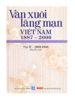 Khám phá Văn xuôi lãng mạn Việt Nam 1887-2000 (Tập II - 1933-1945: Quyển 1): Phần 1