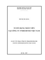 Tuyển dụng nhân viên tại Công ty TNHH Denso Việt Nam