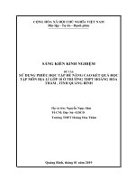 SKKN  SỬ DỤNG PHIẾU HỌC TẬP ĐỂ NÂNG CAO KẾT QUẢ HỌC TẬP MÔN ĐỊA LÍ LỚP 10 Ở TRƯỜNG THPT HOÀNG HOA  THÁM , TỈNH QUẢNG BÌNH