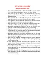 Đề tài thảo luận nhóm môn Triết