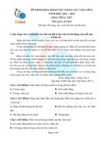 Đề minh họa thi vào lớp 6 môn Tiếng Việt năm 2021-2022 - Trường THCS&THPT M.V. Lômônôxốp