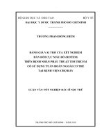 Đánh giá vai trò của xét nghiệm đàn hồi cục máu đồ (rotem) trên bệnh nhân phẫu thuật tim trẻ em có sử dụng tuần hoàn ngoài cơ thể tại bệnh viện chợ rẫy (2) 
