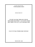 Tổ chức dạy học theo góc chủ đề Dòng điện  mạch điện, vật lí lớp 11 nhằm phát triển năng lực vật lí cho học sinh (Luận văn thạc sĩ)