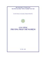 Giáo trình Phương pháp thí nghiệm: Phần 1