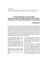 Vấn đề ngôn ngữ của học sinh dân tộc thiểu số trong giáo dục phổ thông (Trường hợp học sinh người M’Nông, tỉnh Đăk Nông)