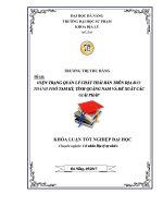 Hiện trạng quản lý chất thải rắn trên địa bàn thành phố tam kỳ, tỉnh quảng nam và đề xuất các giải pháp  