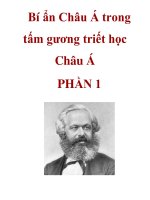 Bí ẩn Châu Á trong tấm gương triết học Châu Á PHẦN 1