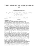 Văn hóa đọc của sinh viên Đại học Quốc Gia Hà Nội