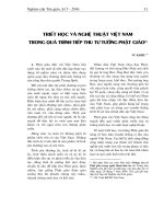 Triết học và nghệ thuật Việt Nam trong quá trình tiếp thu tư tưởng Phật giáo