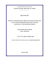 Đánh giá tình hình thực hiện quy hoạch sử dụng đất và xây dựng kế hoạch sử dụng đất năm 2015 quận Hải An, thành phố Hải Phòng