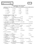 SECOND TEST ENGLISH 7