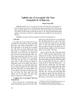 Nghiên cứu về con người Việt Nam trong lịch sử và hiện nay