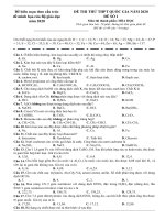 Bộ đề Hóa cực chuẩn cho kỳ thi THPT QG giải chi tiết