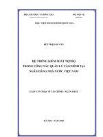 Luận văn hệ thống kiểm soát nội bộ trong công tác quản lý tài chính tại ngân hàng nhà nước việt nam 