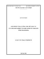 Giải pháp tăng cường thu hút đầu tư của doanh nghiệp vào khu kinh tế nghi sơn tỉnh thanh hóa 