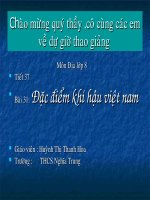 bai 31 dac diem khi hau viet nam