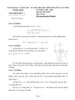 Đề thi học sinh giỏi môn Toán lớp 12 cấp tỉnh năm 2019-2020 - Sở GD&ĐT Quảng Ngãi