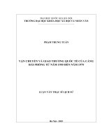 Vận chuyển và giao thương quốc tế của cảng Hải Phòng từ năm 1955 đến năm 1975
